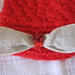 Cappellino rosso con perline rosse per bimba, Lana Merino e Cachemire, 