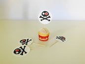 60 Cupcake toppers 'pirati': per la festa di compleanno a tema del vostro bambino!