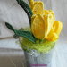 Secchiello di Tulipani giallo all'uncinetto