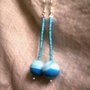 orecchini con pietra blu-azzurro