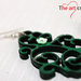 Orecchini “Morbido verde smeraldo con fiore_medium”
