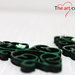 Orecchini “Morbido verde smeraldo con fiore_medium”