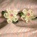 orecchini fiore verde con clips