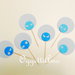 40 cupcake topper azzurri: decorazioni celesti per una tavola colorata!