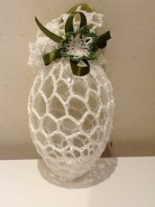 Uovo Pasqua decorato ad uncinetto