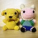 Pupazzetto uncinetto amigurumi "Finn" Adventure Time