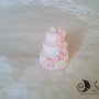 Bomboniera matrimonio wedding cake - mini cake segnaposto cascata di rose