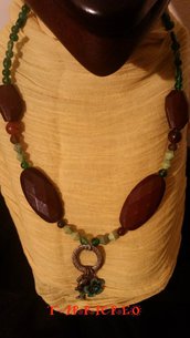  Collana CALIPSO - Collana in filo di metallo morbido con pietre