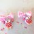 NOVITA PRIMAVERA - FIMO - PAIO ORECCHINI GUFO portafortuna ( leggi la leggenda) colore lilla su rosa con zampette 
