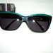 Vintage 80's occhiali donna neri - black/green marble woman - Sunglasses brand Allison
