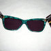Vintage 80's occhiali donna neri - black/green marble woman - Sunglasses brand Allison