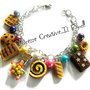 Bracciale Kinder - Merendine, kinder brioss, merendina pan di stelle, cookie, tegolino, waffle, biscotto, girella, caramelle, cioccolato, nutella,