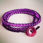 Bracciale a tre giri viola