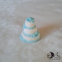 Bomboniera matrimonio wedding cake Tiffany con fiorellini