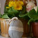 Uovo di Pasqua in tessuto da stile Shabby