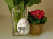 Uovo di Pasqua in tessuto da stile Shabby