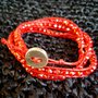 Bracciale a tre giri rosso