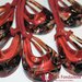 Goccia Vortice Rosso - Pendente in vetro di Murano