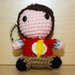 Pupazzetto uncinetto amigurumi "Sheldon Cooper" da "The Big Bang Theory"