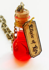 Collana con pendente a bottiglietta: Elixir of Life Harry Potter