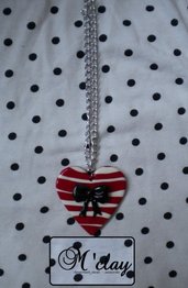 Navy Heart Necklace