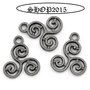 pendente, ciondolo celtco a spirale Canna di Fucile 16×13mm