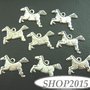 Charm Ciondolo cavallo  Argento antico 1,3×2cm