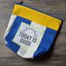 Pochette in cotone cotone con applicazione "Today is good"