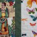 Trapunta patchwork / pannello decorativo in cotone stile folk cm 116 x 190 "Viva Frida!"