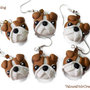 Orecchini bulldog inglese creati a mano in fimo