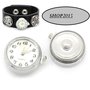 base Orologio a bottone a pressione(clip) BIANCO 2,5x2,1cm con batteria