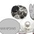 bottone a pressione, clip 2 cm dia  con strass multicolor  grigio/bianco/nero