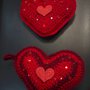 Cuore uncinetto San Valentino decorato