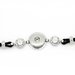 bracciale in alcantara nero con strass adatto a bottone a pressione(clip)