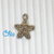 10 charms stellina "just for you" bronzo 14x12mm