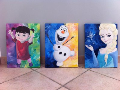 Quadretti per camerette di bambini, rapunzel, frozen, paw patrol ec ... Quadri per bimbi