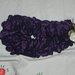 Sciarpa donna handmade con volants viola effetto vellutato 
