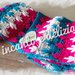 Sciarpa multicolor fiori, misto lana