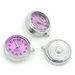 base Orologio a bottone a pressione(clip) violetto 2,5x2,1cm con batteria