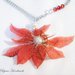 Collana con pendente ciondolo fiore rosso fatto in Sospeso Trasparente