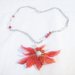 Collana con pendente ciondolo fiore rosso fatto in Sospeso Trasparente