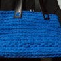 borsa Alessandra in fettuccia lycra azzurra