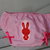 Mutandina copri pannolino rosa con coniglietti e fiocchetti, in tessuto naturale fatto a mano