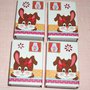 Pasqua Collection^^ - Lotto Scatoline decorate per regali e pensierini di pasqua - Bunny in Chocolate&Red (4pz)