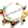 Bracciale Nutella, rilakkuma, orso, kawaii, idea regalo, crepes, caffè, torta cioccolato