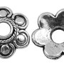 20 pz copriperla fiore argento antico (15mm)