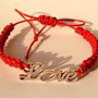 Braccialetto shamballa rosso love 