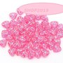 20 Distanziatori perle forma  trangolari rosa 9 MM