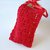 Bomboniera portaconfetti per laurea - sacchettino rosso con cuori ad uncinetto
