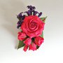 Spilla "Bouquet di rose" fatta a mano